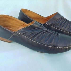 Black Leather Clark Artisian Loafers